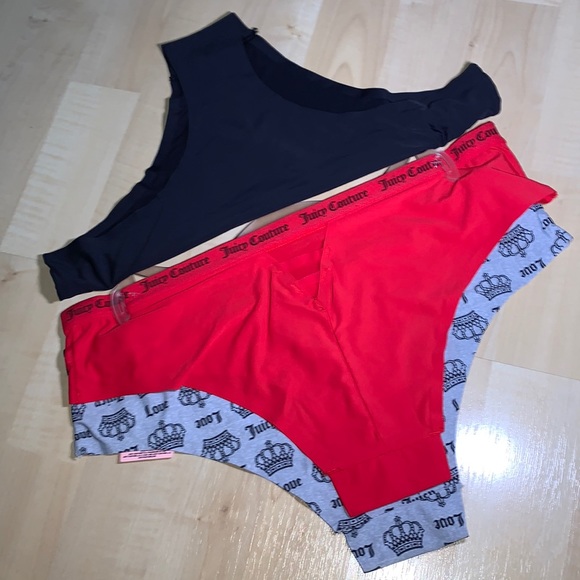 JUICY COUTURE CHEEKY Laser Cut Peak a boo back Panty 3 set - Picture 3 of 7